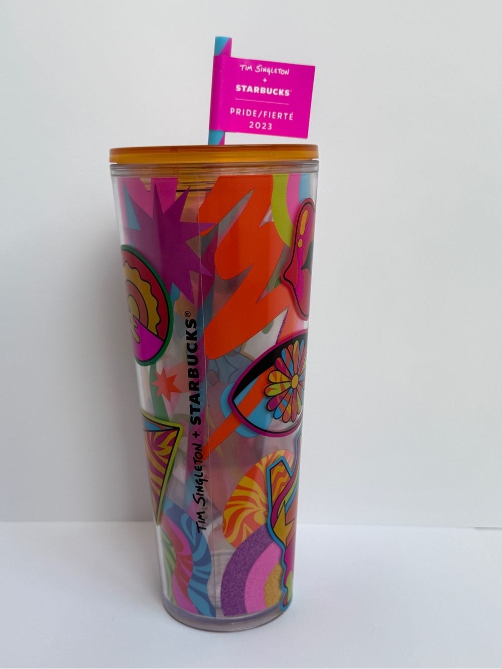 Starbucks x Tim Singleton 2023 Pride Pink & Multicolor Tumbler - Picture 6 of 8